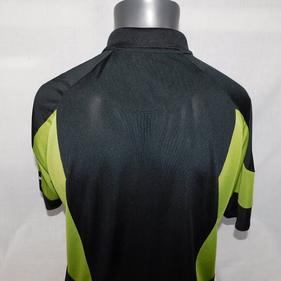 Mike Weir Golf Cool Effect Mens L 44 Black Green Golf Short Sleeve Polo Shirt - Picture 7 of 8